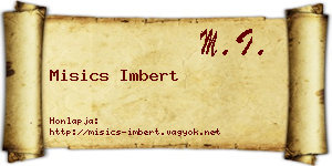 Misics Imbert névjegykártya